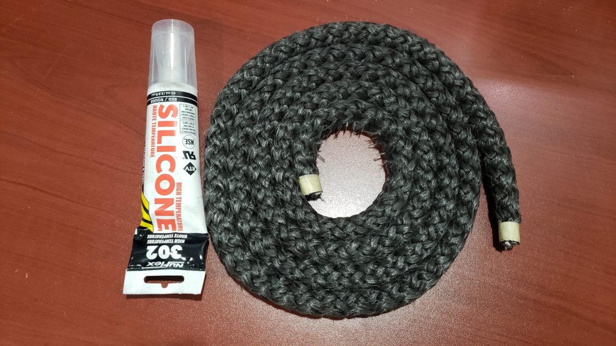 Regency F1150  Wood Stove Main Assembly Parts - 11) Door gasket repair kit 846-570