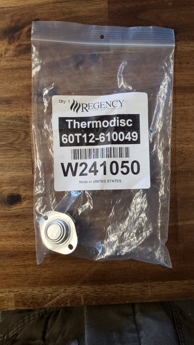 Regency Fan Thermodisc Switch (W241050) - Image 2