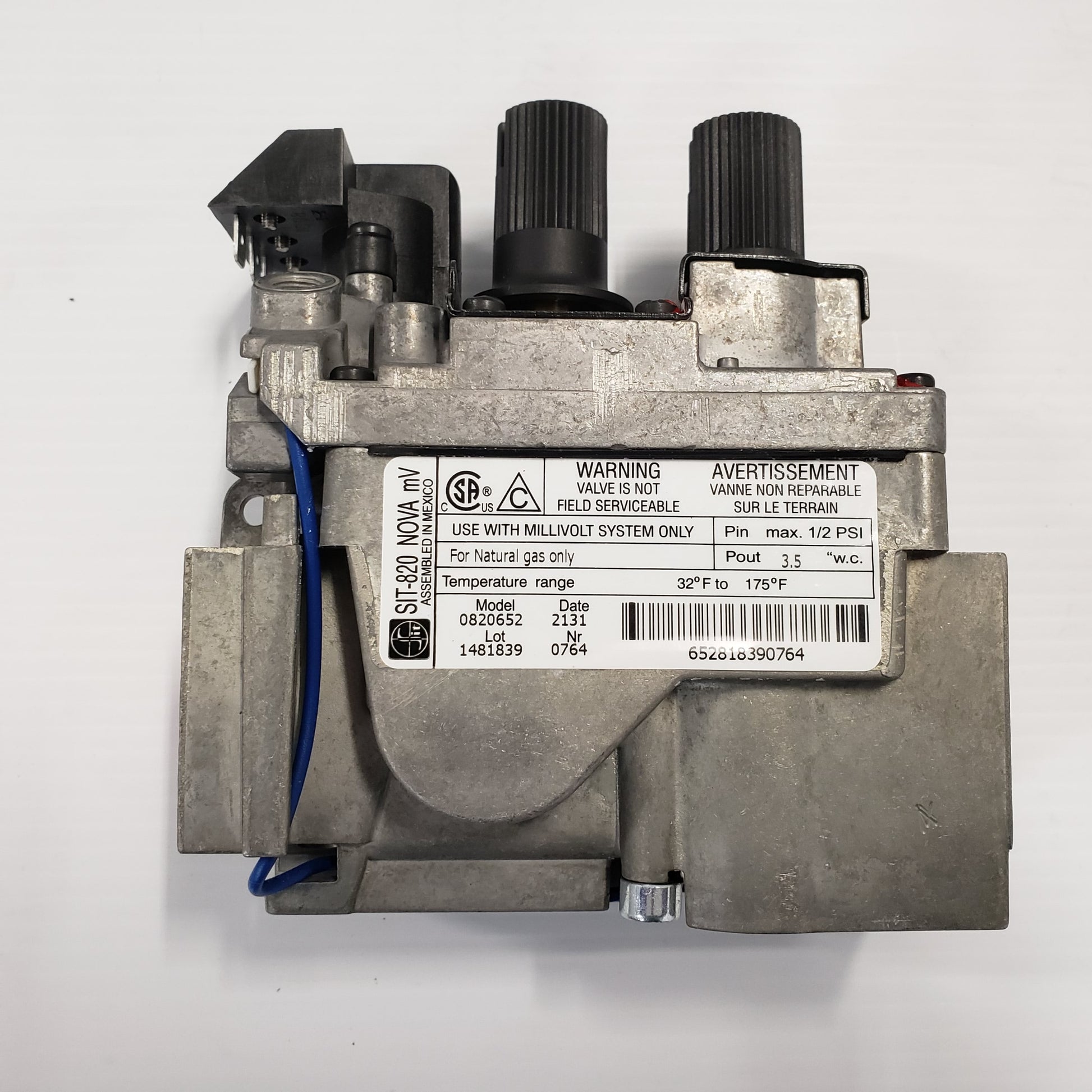 Regency Gas Valve - Natural Gas (910-568 (FFCR W725-0025))