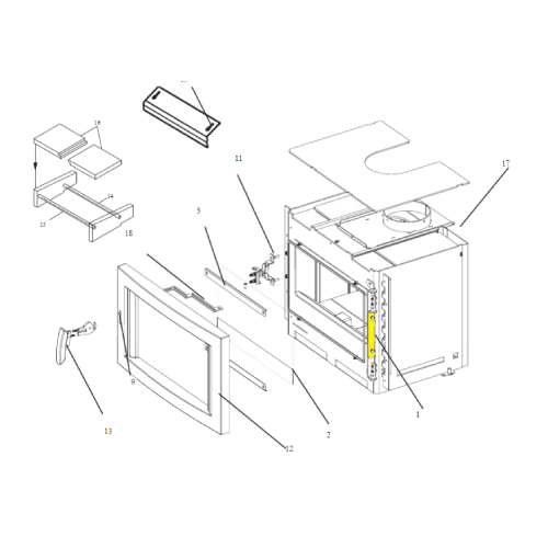 Regency Alterra Bracket Door Hinge (156-004)