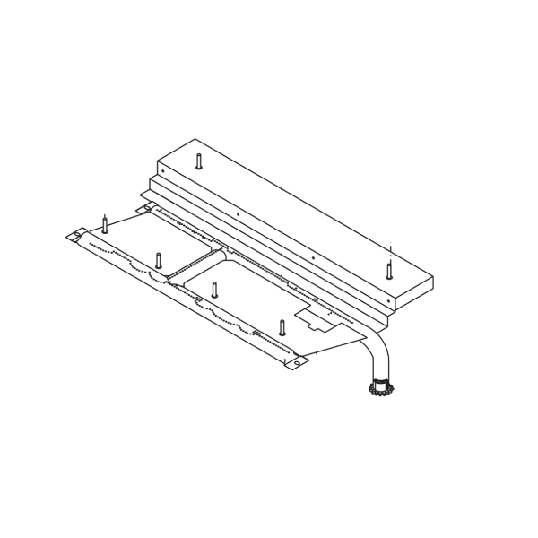 Regency Fireplaces -'x' (v. 1-2-3 & 4) Replacement Burner - fits '-1/2/3/4 only' (601-535)