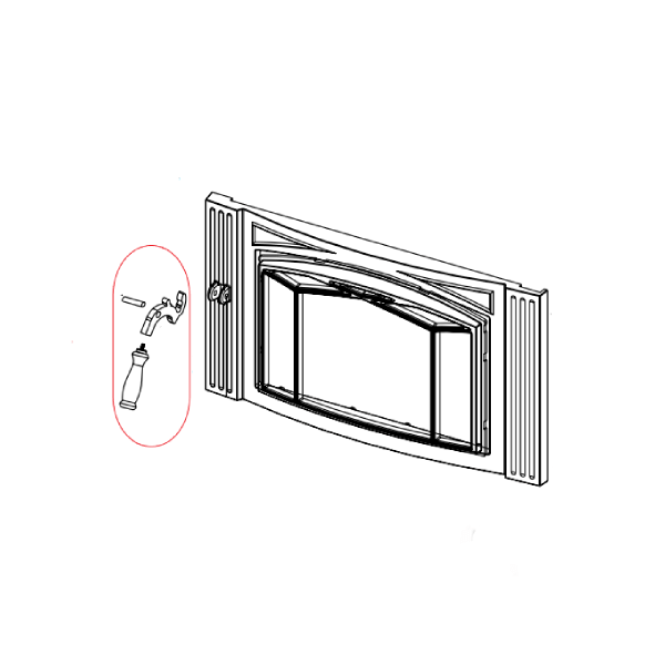 Hampton Regency H200/H300 Door Handle Assembly Wood Stoves (220-546)