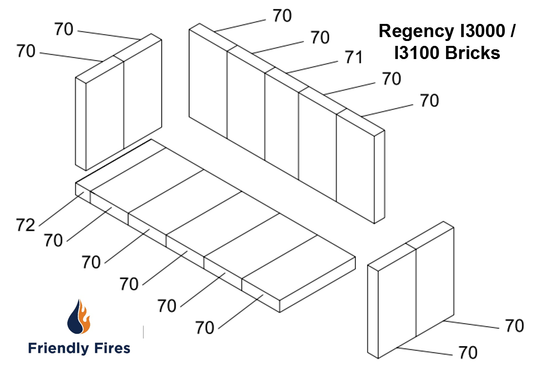 Regency Large Wood Insert Brick Kit I3000L/I3100L (163-960)