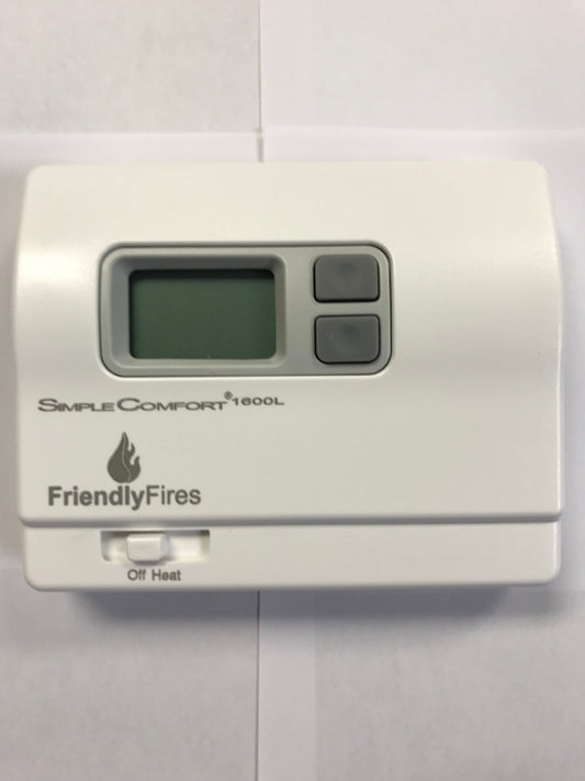 Wall Fireplace Thermostat - Temp & On/Off Control Digital Display (78-SC1600L-L1892)