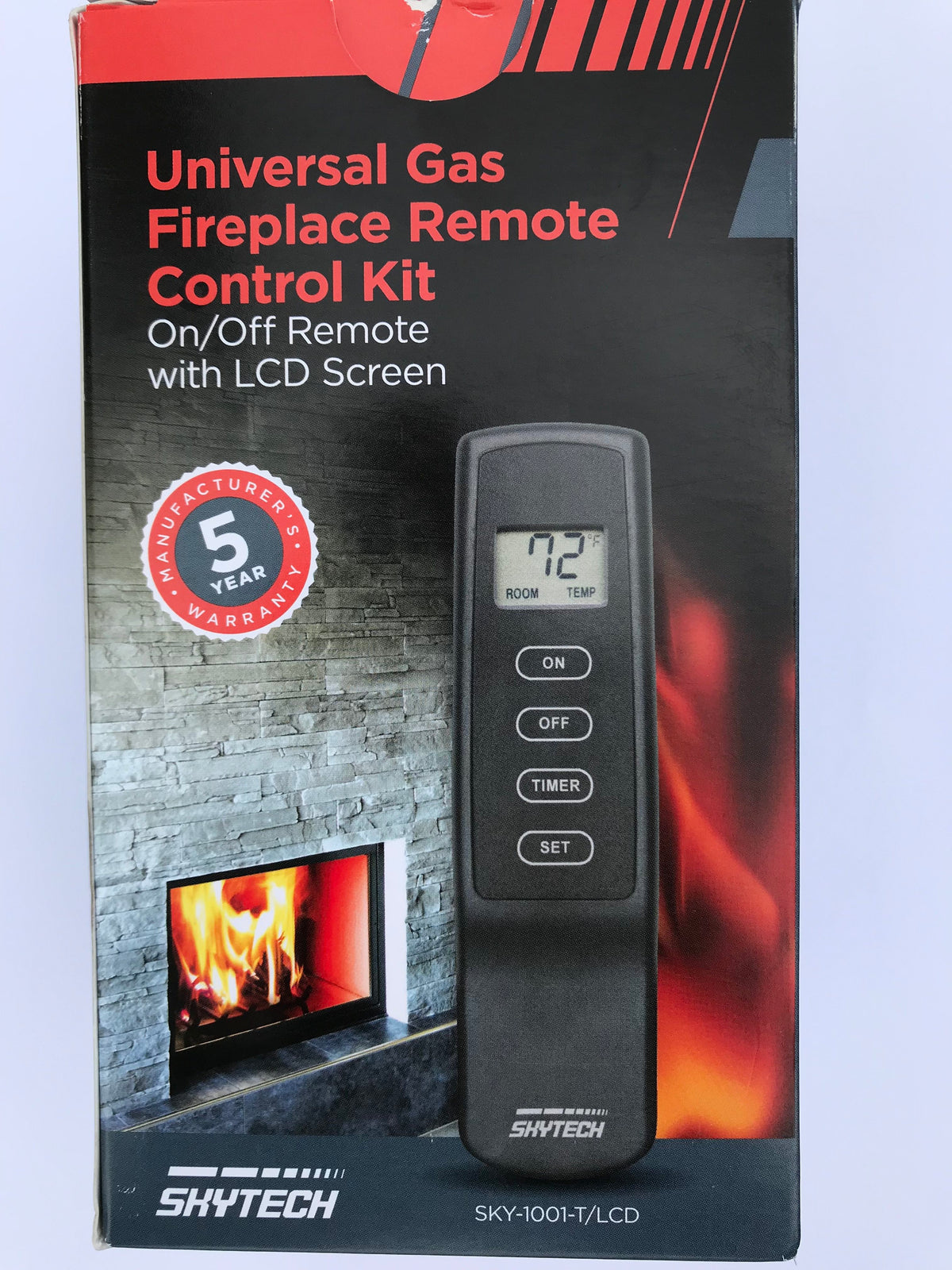 Remote Control For Fireplace Fireplace Remote Control w/ on, off & timer Controls (SKY-1001T/LCD-PL ...